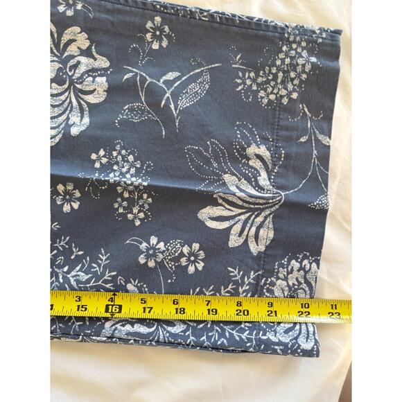 Faded Glory Capri Pants Womens XL Blue Cotton Blend Pockets hi Rise Flat Front - Picture 10 of 10